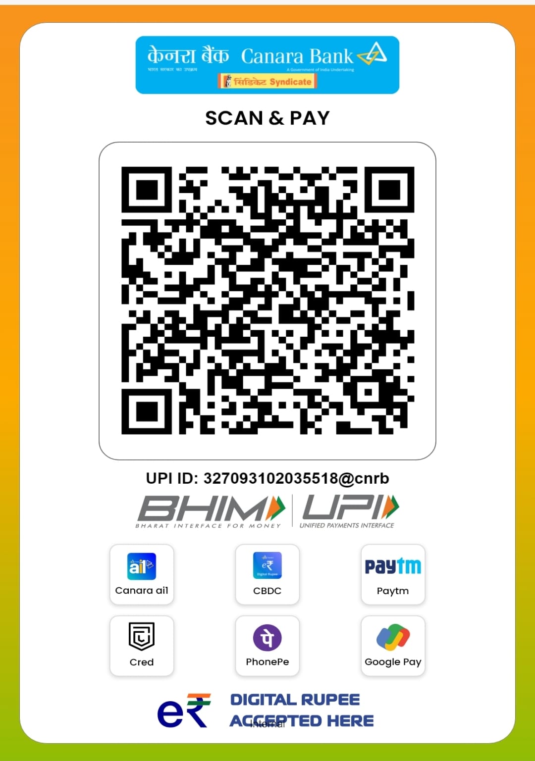 QR Code for Payment